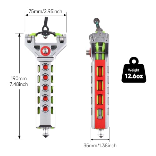 Catch&Hunt Professional Aluminum Slingshot for Adults with Refill Storage & Emergency Breaker