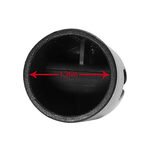 Trampoline Enclosure Pole Cap Set for 32mm Steel Poles - Black, 6 Pieces