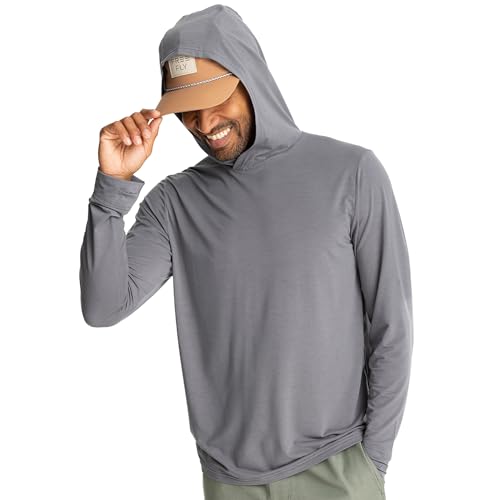 Men's Lightweight Hoodie with UPF 25 - 3X-Large Smoke - Performance & Sun Protection