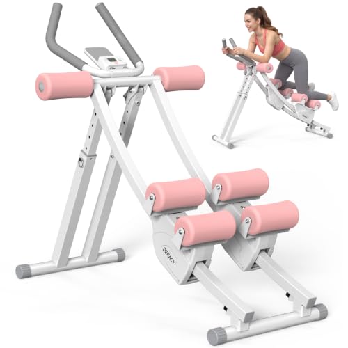 DERACY Adjustable Dual-Track Ab Workout Machine for Full Body Home Gym