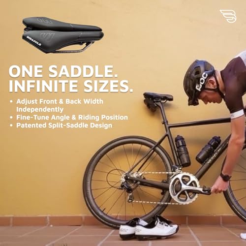 Adjustable Split Bike Saddle for Road Gravel MTB - Pressure Relief Comfort
