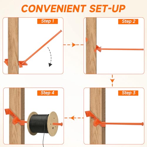 Heavy Duty Steel Cable Dispenser for Stud Mounting - Fast Wire Management