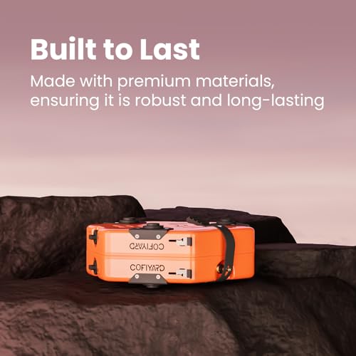 Orange Propane Double Burner Camping Stove with Carrying Bag - Portable Folding Gas Stove for Outdoor Cooking