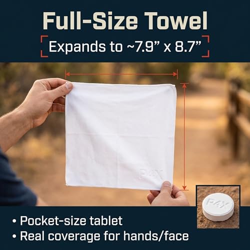 PREPARED4X 500 Compressed Bamboo Towel Tablets Refill Pack - Camping & Travel