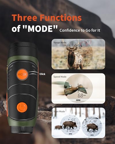 Green Range Finder for Hunting and Archery, 1000 Yards, Angle & Horizontal Distance