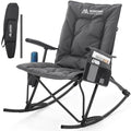 Huskfirm Oversized Folding Rocking Camping Chair - Heavy Duty Black, Grey Variation