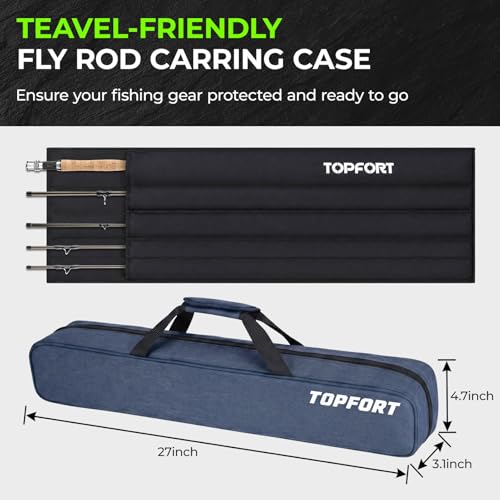 TOPFORT 5/6# 8FT Fly Fishing Rod & Reel Combo Kit with Complete Gear