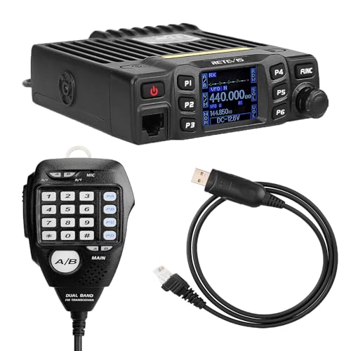 Retevis RT95 Dual Band Mobile Ham Radio Kit - 2m/70cm Transceiver, Installation Included, Portable CB Radio