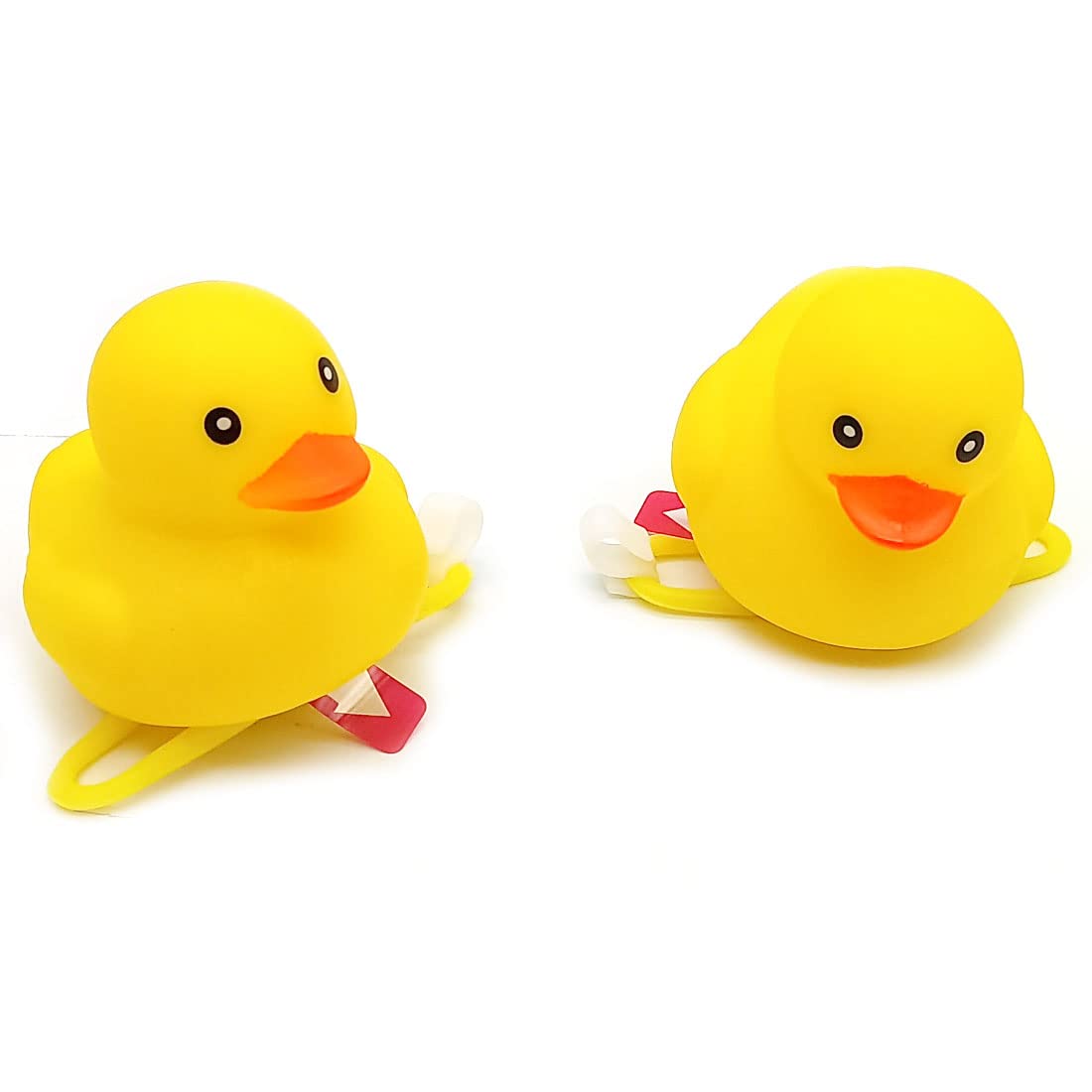 SUPIA 2 Pack Duck Bike Bell, Rubber Duck Bicycle Accessories, Bicycle Horns Mountain Bike Handlebar Light Bicycle Accessories, Yellow