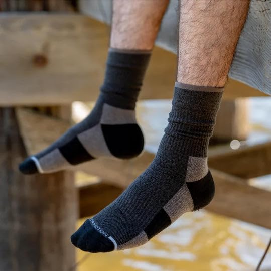 Dr. Motion Compression Crew Socks for Men – 3 Pairs, Assorted 10-13, Enhanced Cushion & Breathable Arch Support