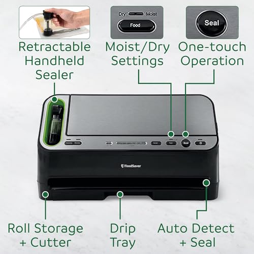Vacuum Sealer Machine with Automatic Detection & Starter Kit - FoodSaver V4400