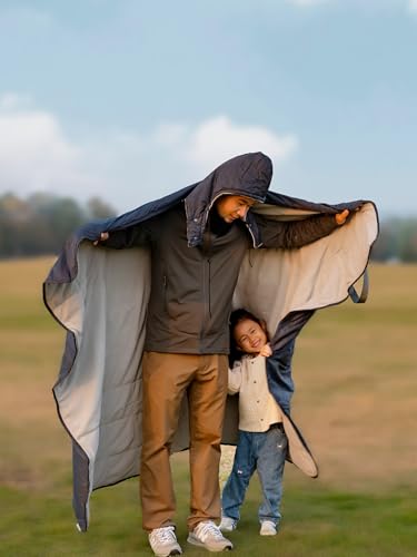 iClimb Dark Grey Heated Waterproof Blanket with 10,000mAh Battery Pack, Portable & Adjustable