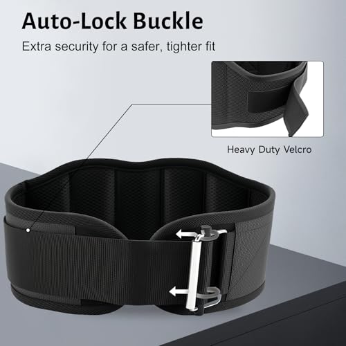 MANUEKLEAR Black M Weight Lifting Belt 29-35 Inches for Gym Workouts
