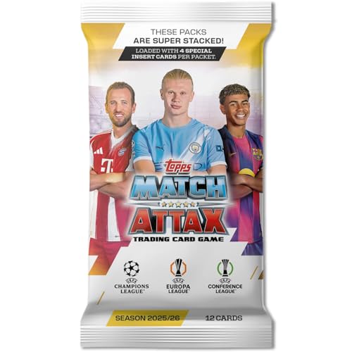 Match Attax 2025/26 Full Box Card Collection with 32 Packets and Special Inserts