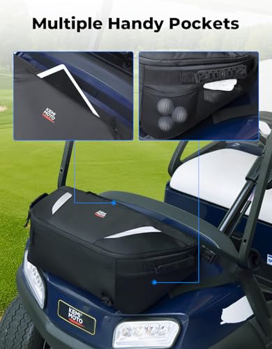 KEMIMOTO Golf Cart Cooler Bag 32L Fits 20-30 Cans Reflective PVC