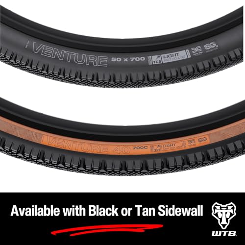 WTB Venture Gravel Bike Tire 700x40 Tubeless Folding - Tan Sidewall