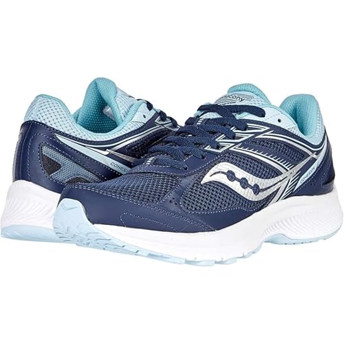 Saucony Women's Cohesion 14 Running Sneakers Navy Light Blue Size 9
