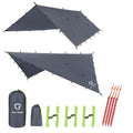 Gold Armour Waterproof Rainfly Tarp for Camping & Hammocks - Gray, 20ft x 14.3ft