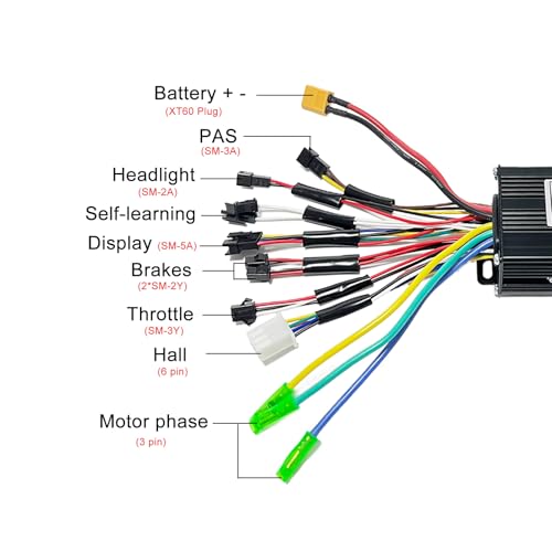 Haeweypf 24V-48V 750W/1000W Sine Wave Ebike Controller with S866 LCD Display Kit