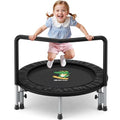 BCAN Kids 36'' Indoor Toddler Trampoline with Foam Handle - Black
