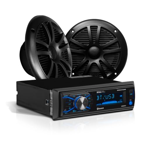 BOSS Audio Systems MCBK634B.6 Marine Boat Stereo & 6.5-Inch Speaker Pair