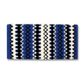 New Zealand Wool Saddle Blanket - Heavyweight Equestrian Horse Pad, 38x34 Royal Blue/Cream/Black