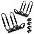Forluck Kayak Roof Rack J-Bar Carrier Set - Black, 2 Pairs, Holds 2 Kayaks