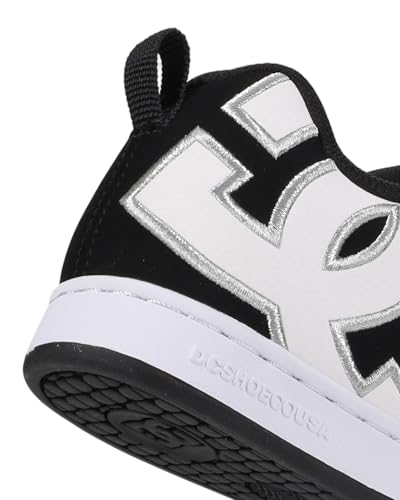 DC Women's Court Graffik Skate Shoes Black White Size 8