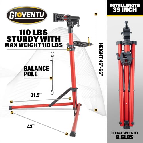Heavy Duty Bike Repair Stand with Folding Clamp - Metallic Orange