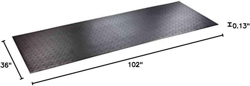 SuperMats High Density Equipment Mat - Commercial Grade for Treadmills & Exercise Machines | 3' x 8.5' Black