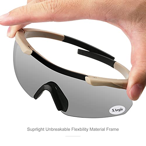 Khaki Shooting Glasses Eye Protection for Range Safety - XAegis
