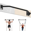 HWOOUSA Black Wall Mounted Heavy Duty Pull Up Bar Supports 600 Lbs for Home & Garage