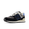 Unisex 574v1 Wide Fit Sneakers - Black & Blue Agate, Men & Women Sizes 10.5/12
