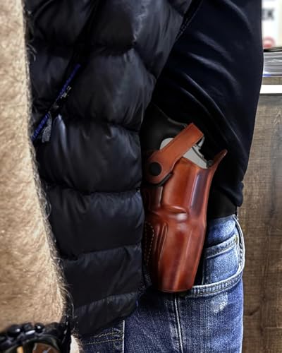 Leather Revolver Holster for PC Mod 686 .357 6-Shot Unfluted Cylinder 4-Inch Barrel