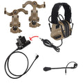 Tactical Shooting Headset with Noise Reduction & U94 PTT - Tan Variation
