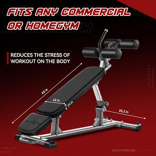 BODY RHYTHM Adjustable Sit-Up Bench with 4 Heights & Reverse Crunch Handle