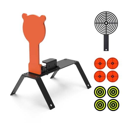 KNINE OUTDOORS Auto Reset Steel Gong Target 3/8'' AR500 for Shooting Range
