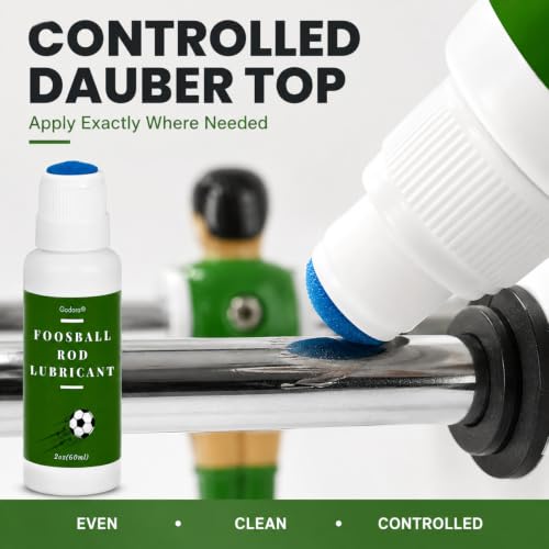 Silicone Foosball Table Lubricant with Built-In Applicator - 2 Oz