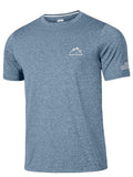 Men's Quick Dry Workout Running Shirt - Large Blue Heather
