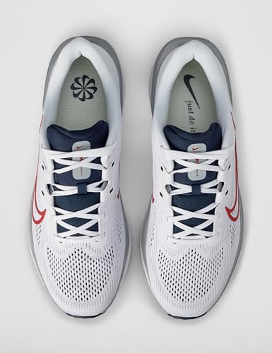 Nike Men's Quest 6 Running Shoes Size 9.5 White Red Gray