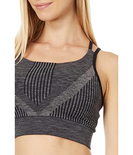 X-Large Women's Intraknit Strappy Support Bra - Black Heather
