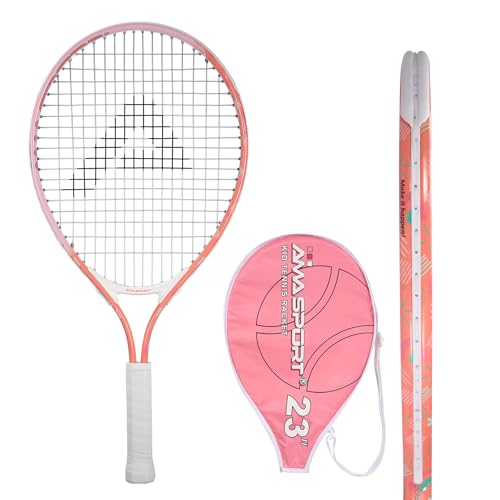 Kids Tennis Racket 23 Inch Sunrise Pink Junior Tennis Racquet with Bag