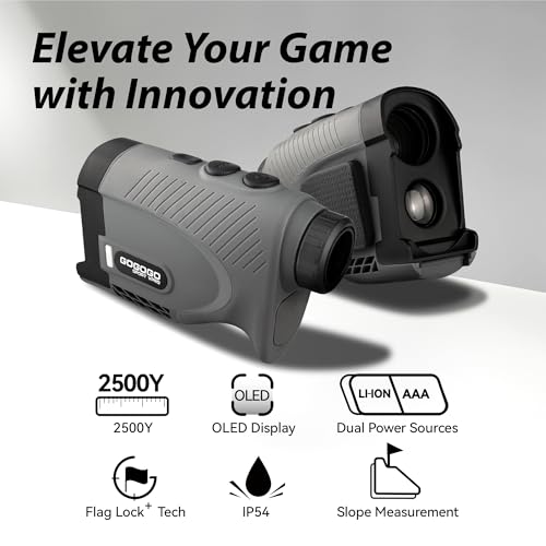 Gogogo Sport Vpro Gen 2 Pro Magnetic Golf Rangefinder with Slope Switch, Red OLED