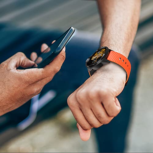 NotoCity Silicone Watch Band for Suunto 7, 9 Spartan & GPS - Orange-Black