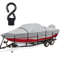 Heavy Duty Waterproof Boat Cover 16-18.5ft Gray - Light Gray, Up to 94" Beam