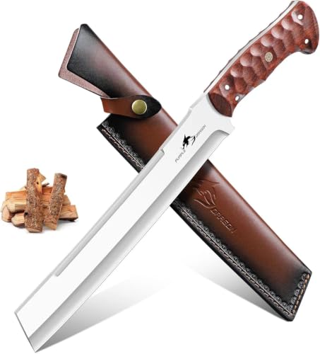 10.6 Inch Heavy Duty Machete with Sheath - High Carbon Steel Outdoor Knife