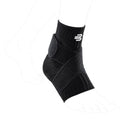 Sports Ankle Support Brace with Figure-8 Taping Strap - Medium/Right, Black