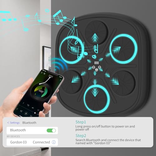 Wall Mounted Bluetooth Music Boxing Machine - Black