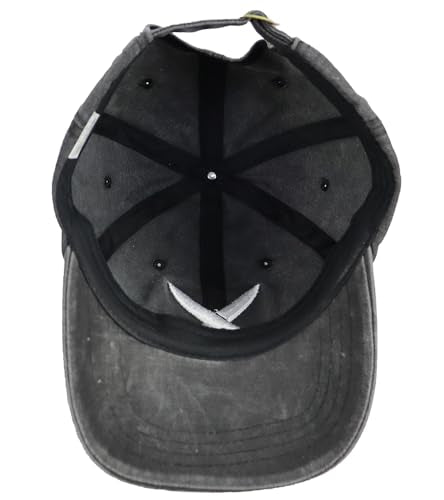 Funny Chef Hats for Men Women, Black Baseball Cap with Knives Design - One Size