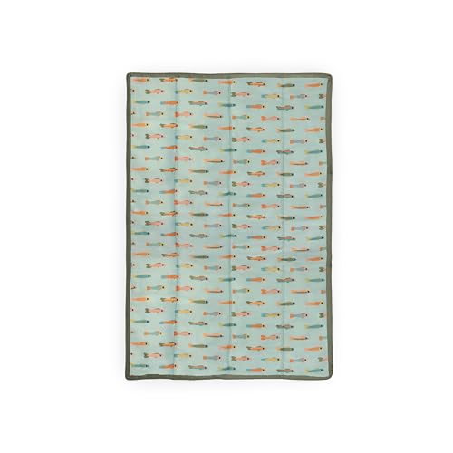 Little Unicorn Minnow Pond 5'x7' Outdoor Family Picnic & Beach Blanket, Water-Resistant & Compact